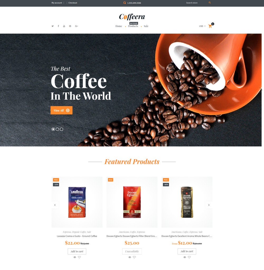 Coffeera- free shopify theme