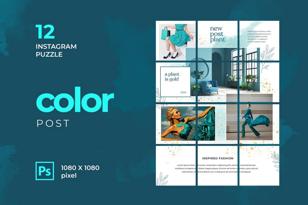 instagram grid template psd download