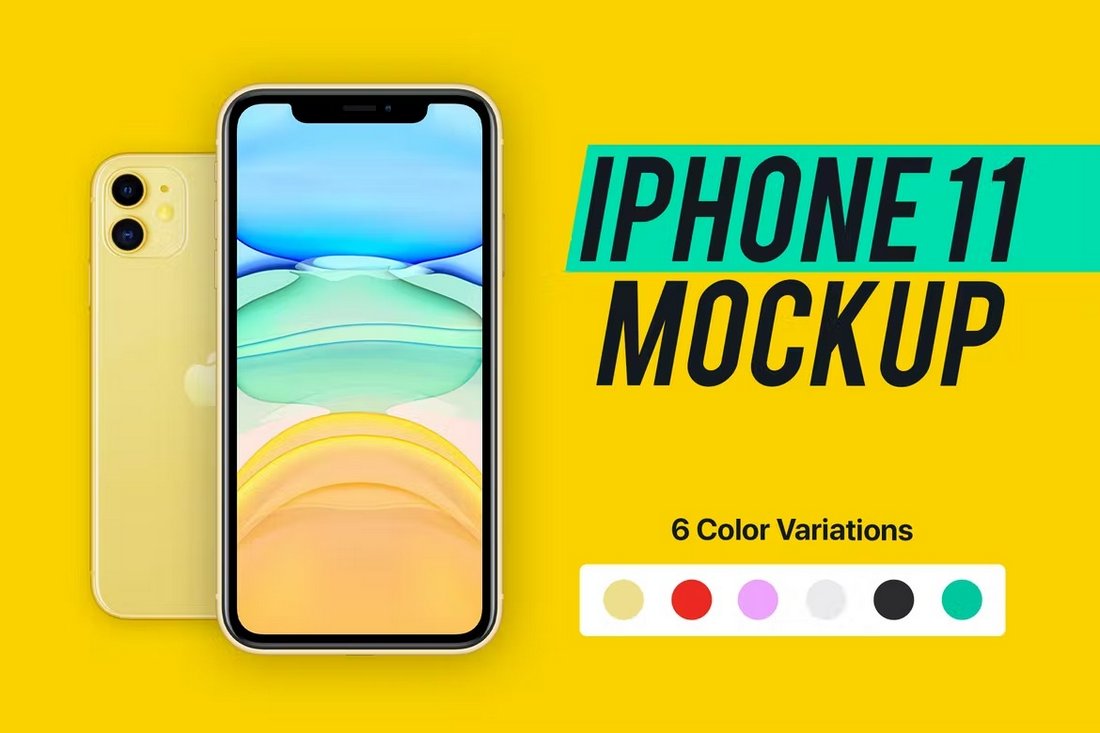 Colorful iPhone Mockup Templates