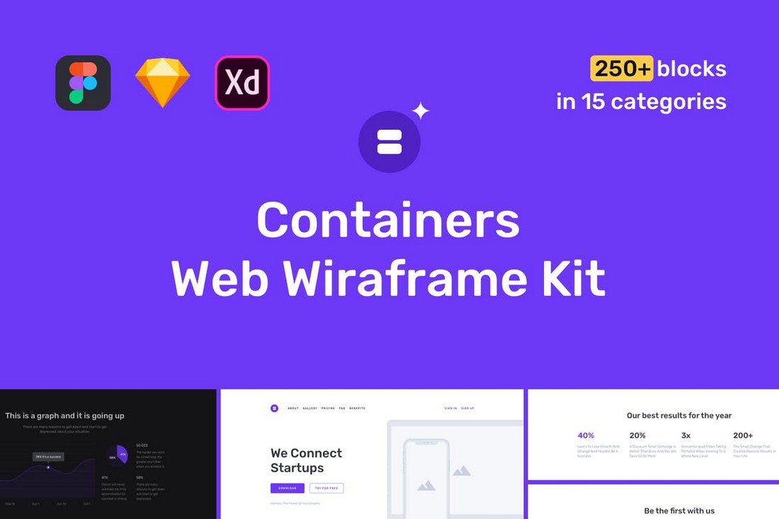 Containers - Web Wireframe UI Kit for Figma