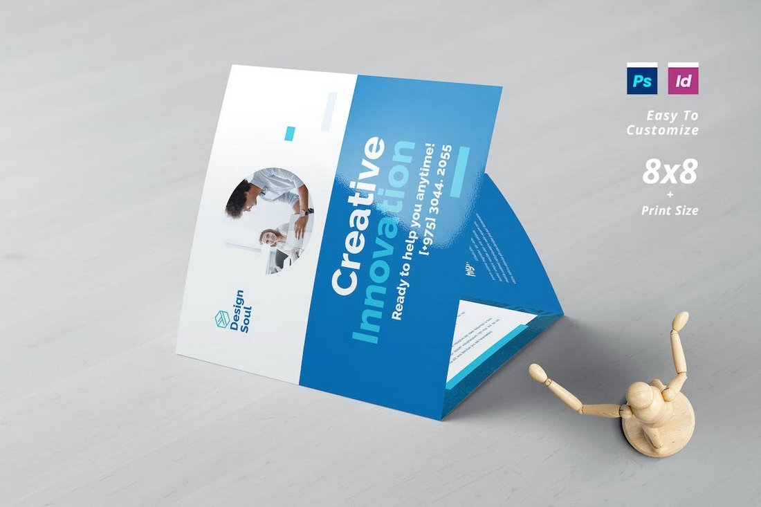 Corporate - InDesign Square Trifold Template