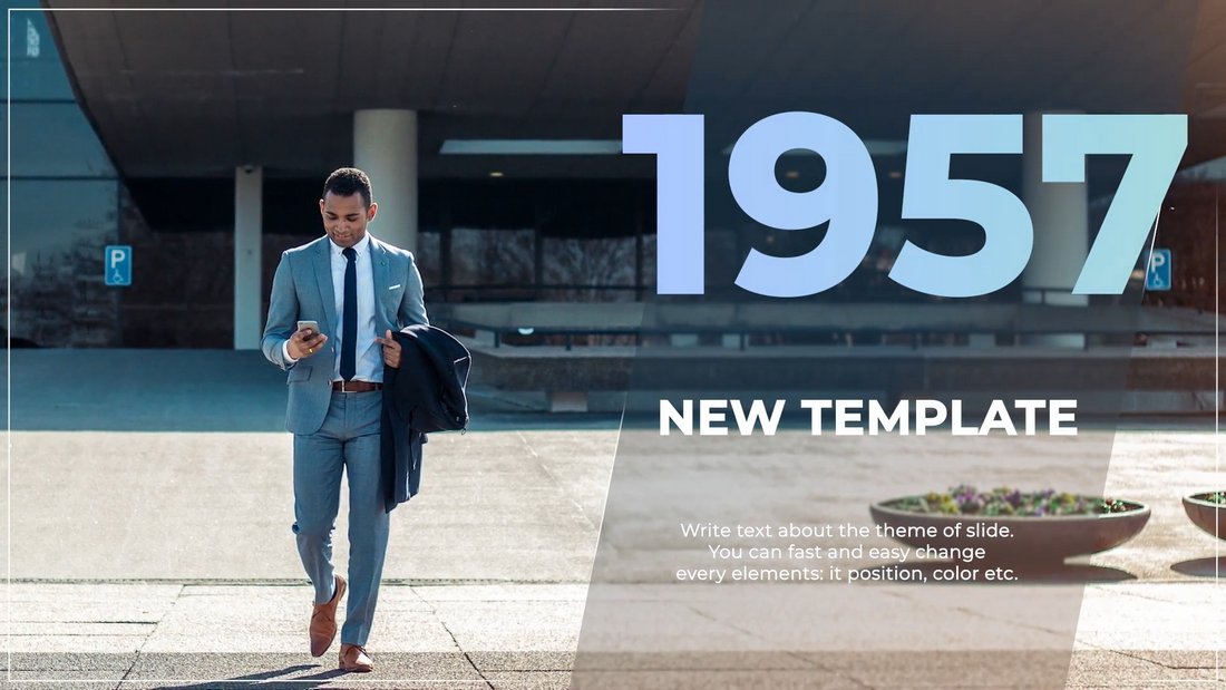 Corporate Timeline Premiere Pro Slideshow Template