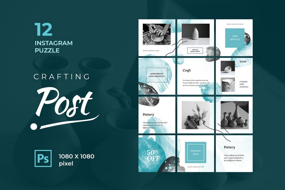 Crafting - Instagram Puzzle Grid Template