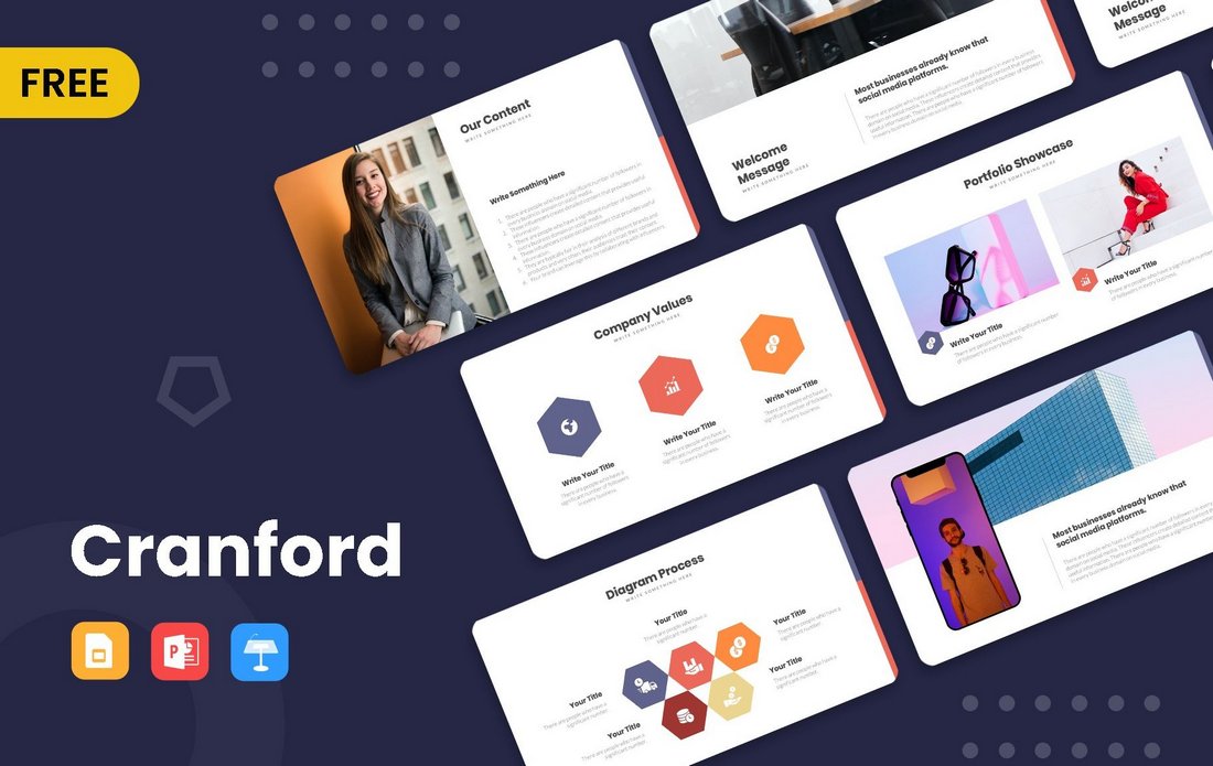 Cranford - Free Business Presentation Template PPT