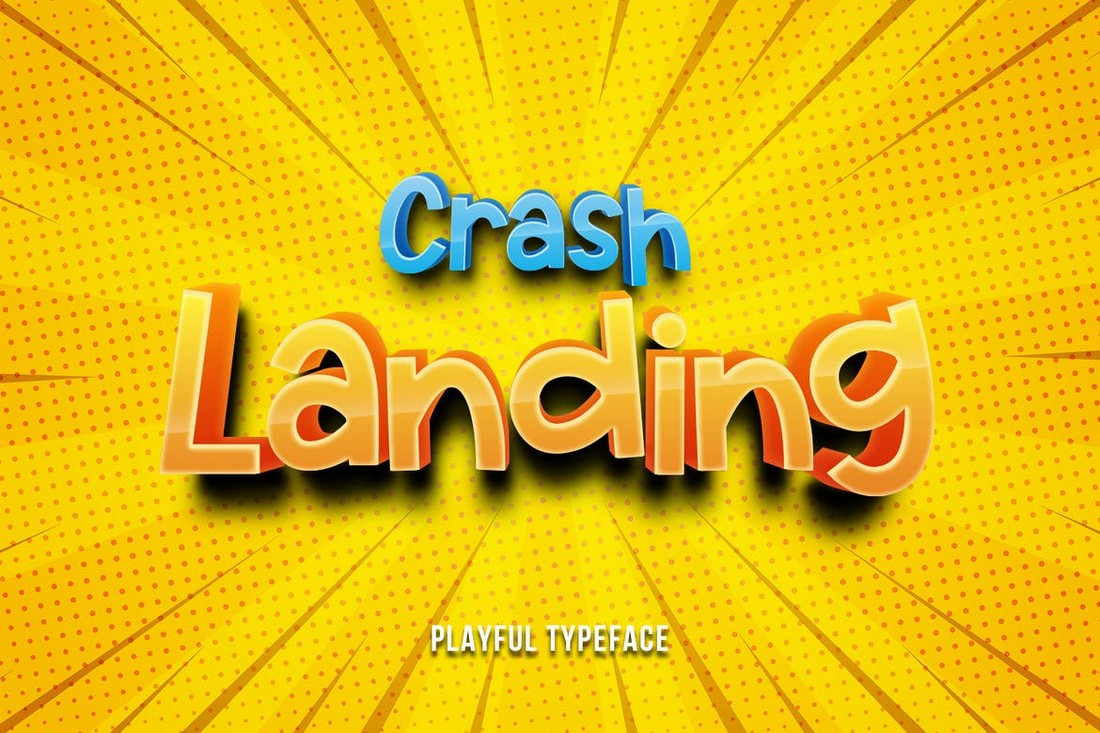 Crash Landing - Playful Child Font