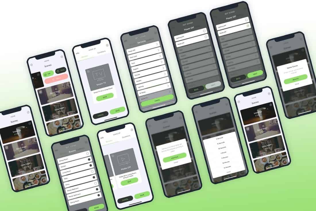 Create Scenes - Smarthome Mobile UI Templates