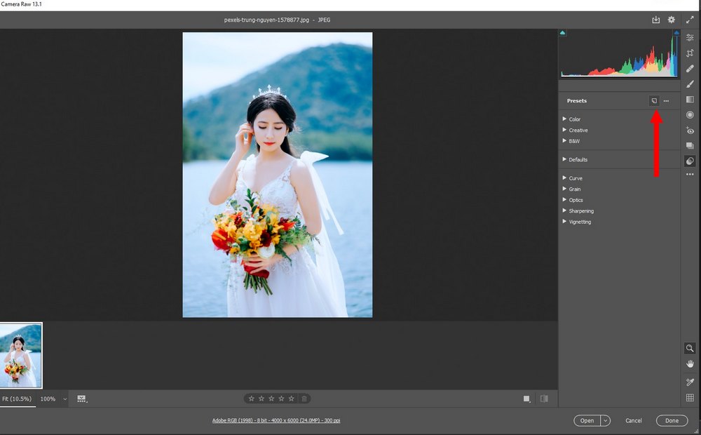 Create lut profile in RAW 2