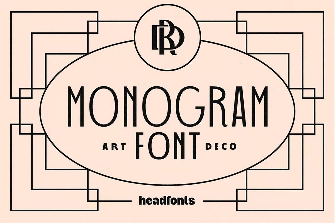 Creative Art Deco Monogram Font