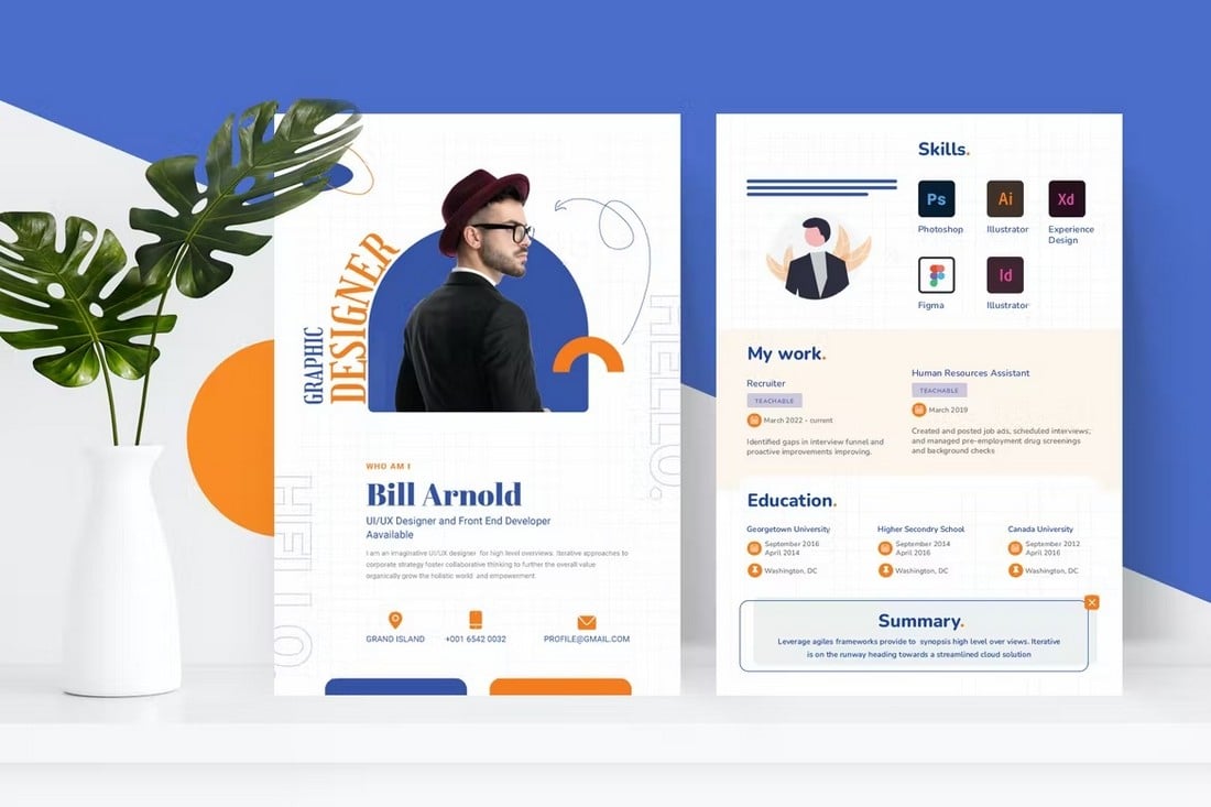 Creative CV Template for Graphic Designers
