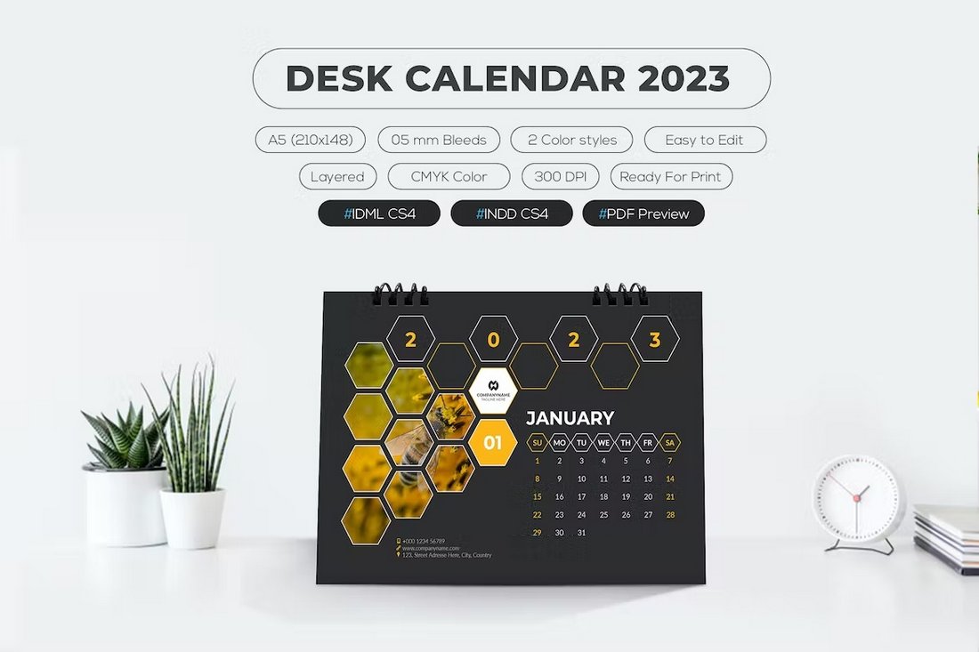 Creative Desk Calendar 2023 Template