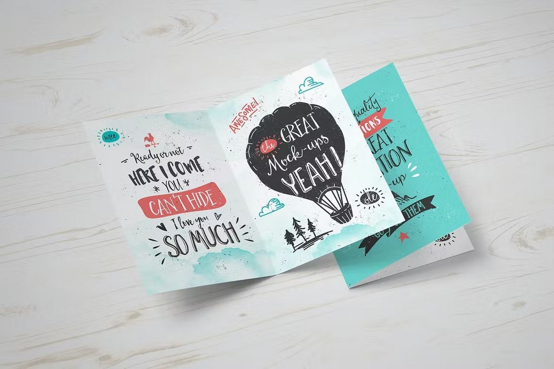 Creative Invitation & Greeting Card Mockups