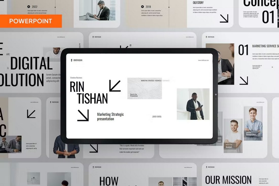 Creative Minimal Company Profile PowerPoint Template