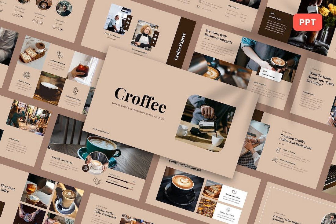 Croffee – Elegant Marketing PowerPoint Template