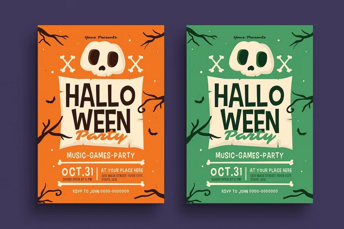 Cute Halloween Event Flyer Template