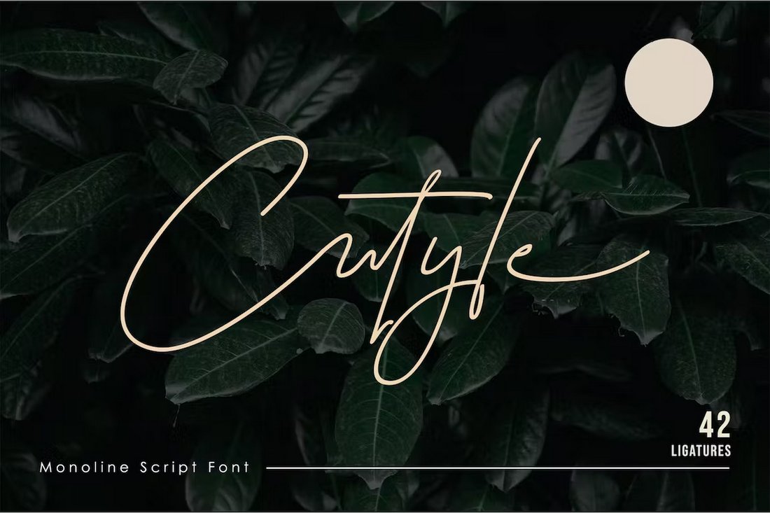 Cutyle - Monoline Script Font