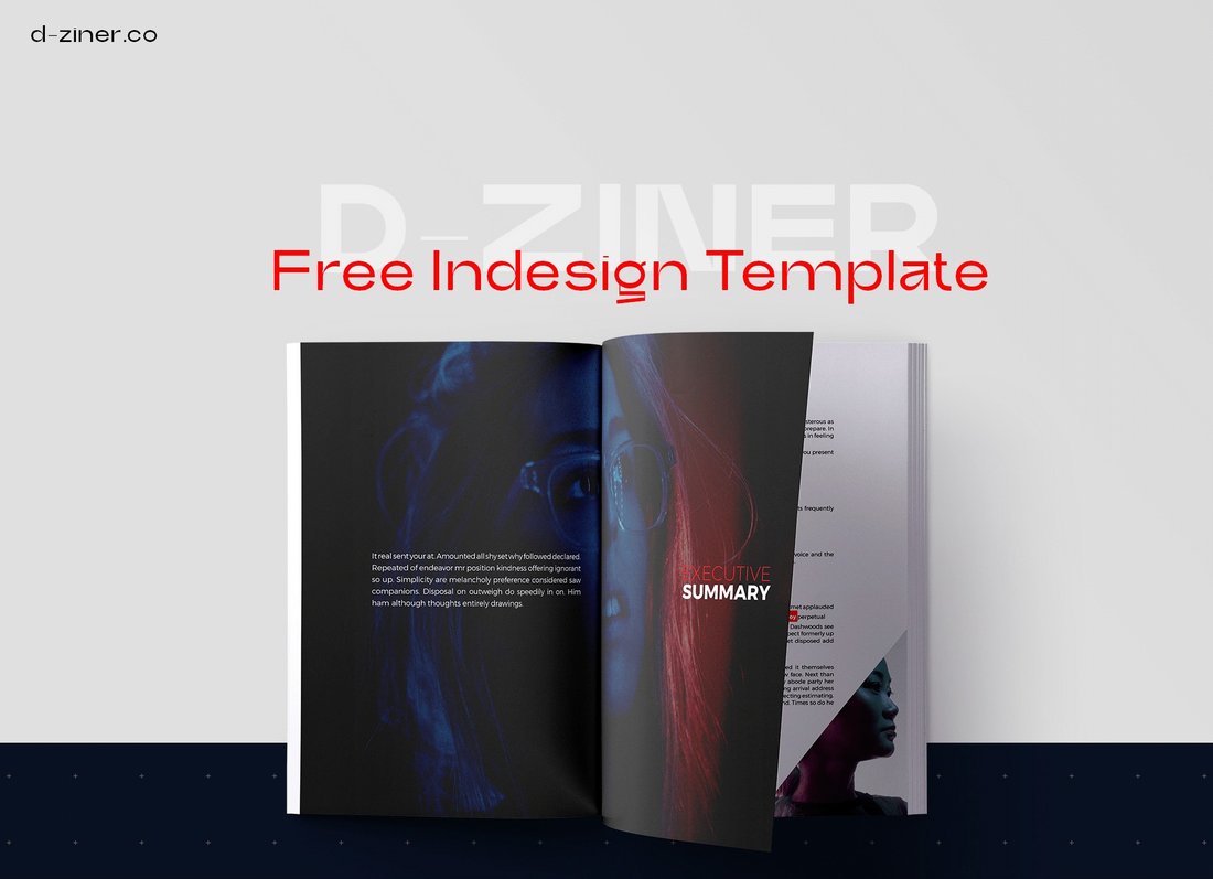 D-Ziner - Free InDesign Catalog & Magazine Template