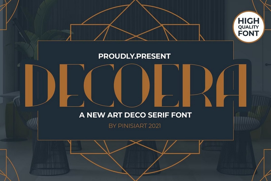 DECOERA - Free Art Deco Display Font