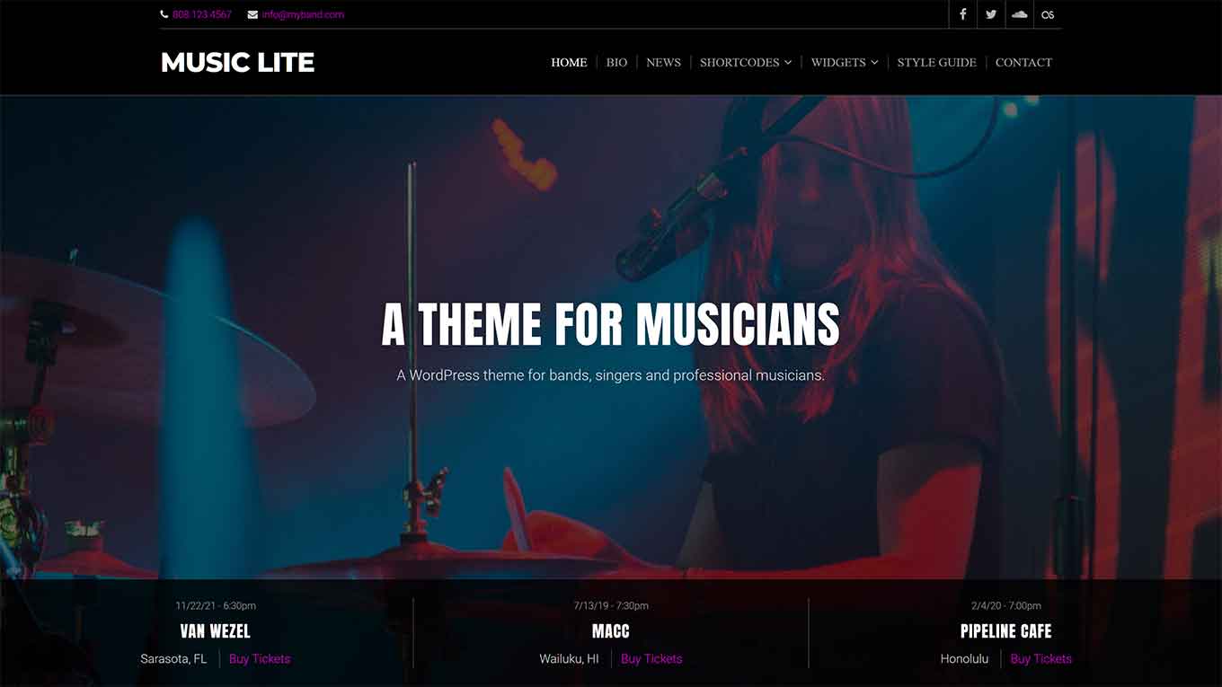 Acoustic - Premium Music WordPress Theme by cssignitervip ThemeForest