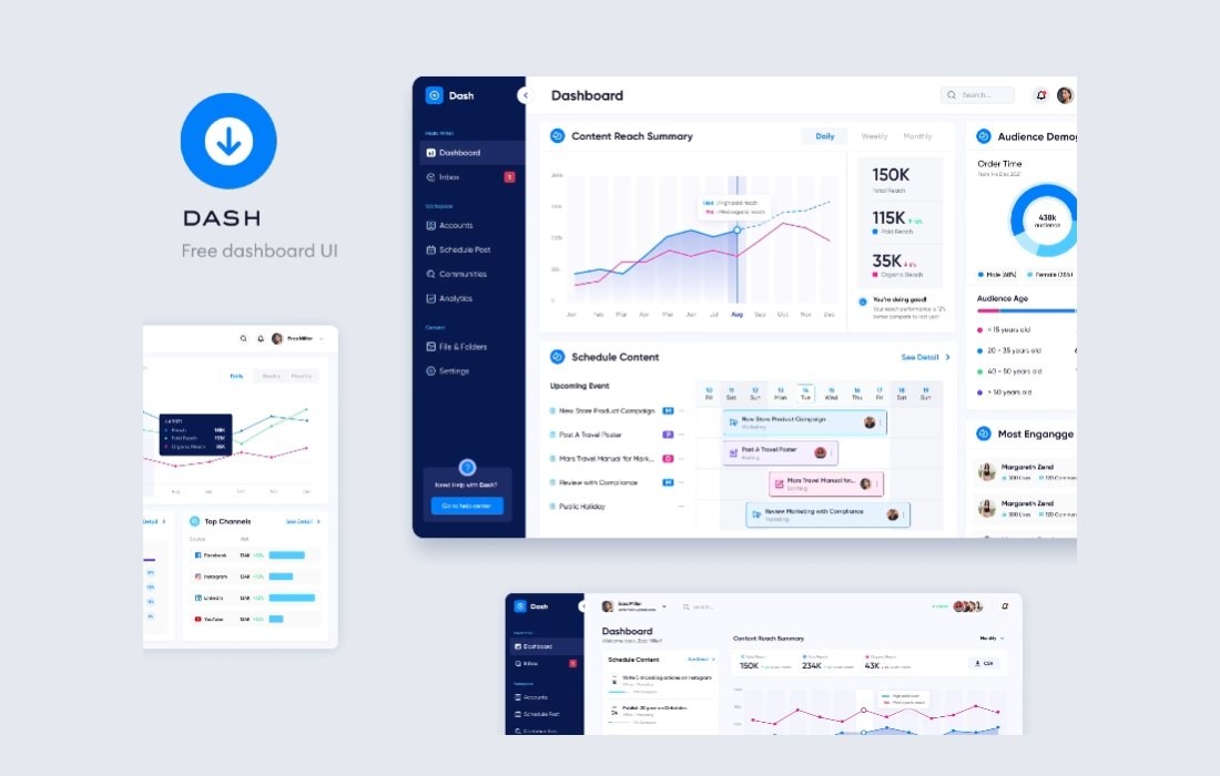 Dash - Free Dashboard UI Figma