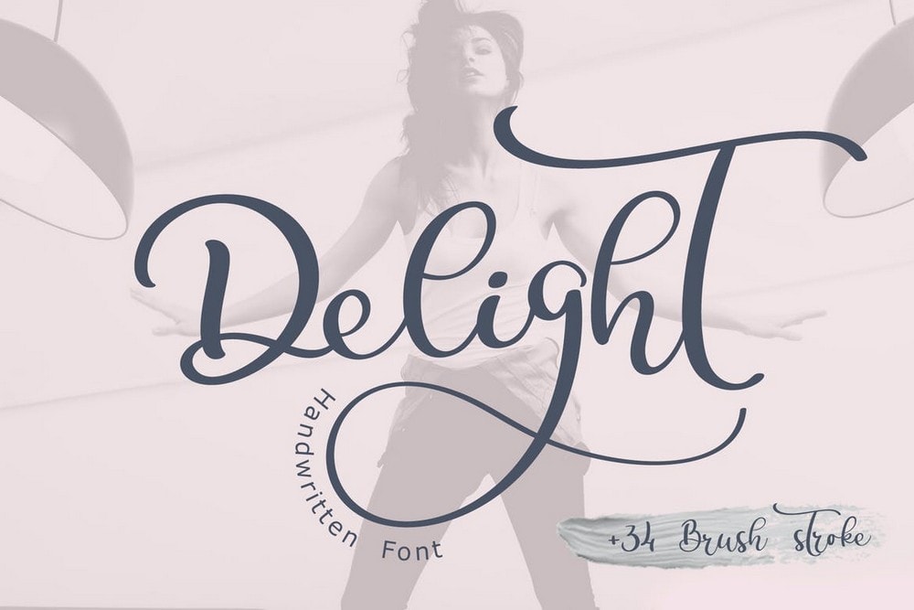 Delight - Calligraphy Wedding Font