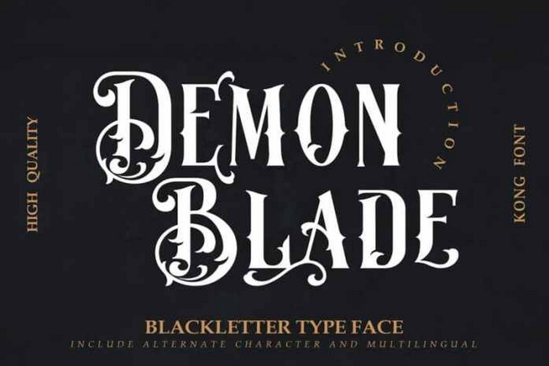 Demon Blade - Free Blackletter Metal Font