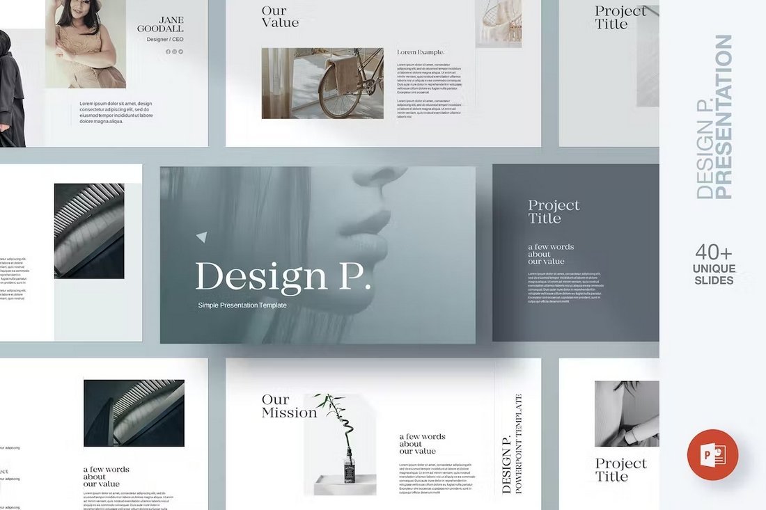 Design P. - Elegant Minimal Presentation Template