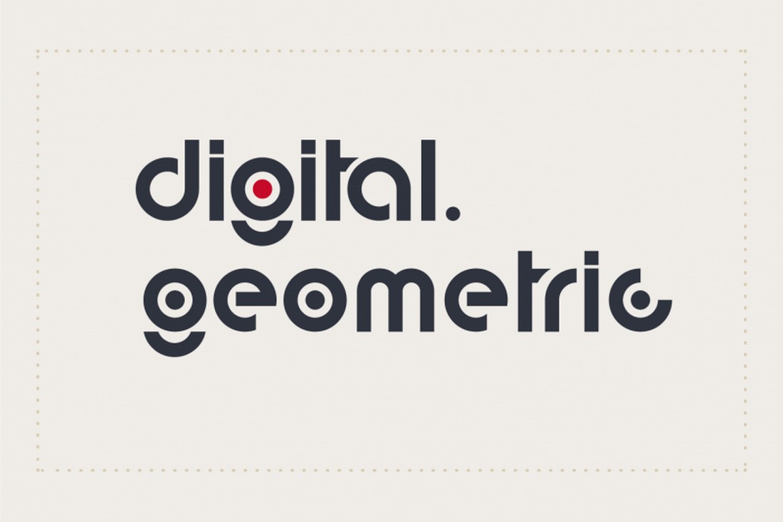 Font Modern Gratis Geometris Digital