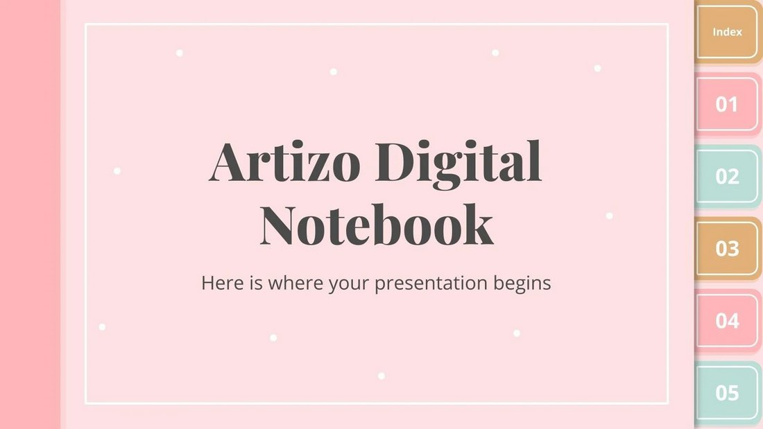 Digital Notebook - Free Interactive PowerPoint Template