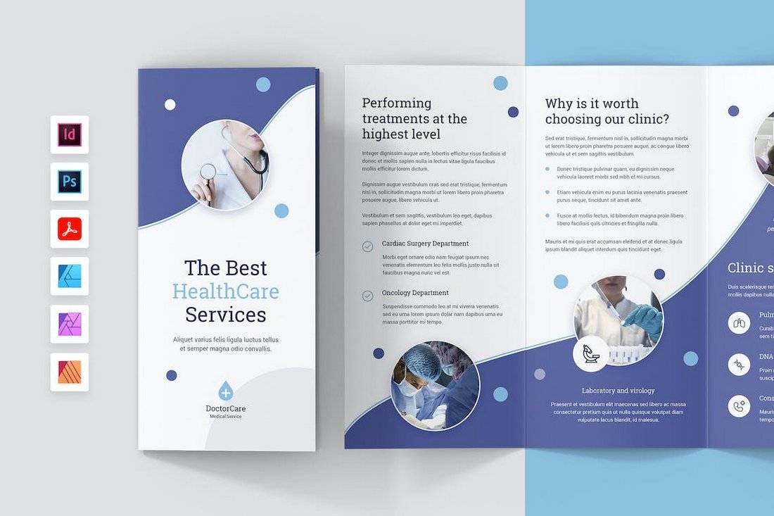 Doctor Care - InDesign Tri-Fold Template