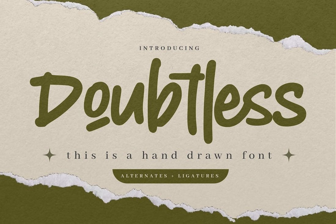 Doubtless - Hand Drawn Rustic Font