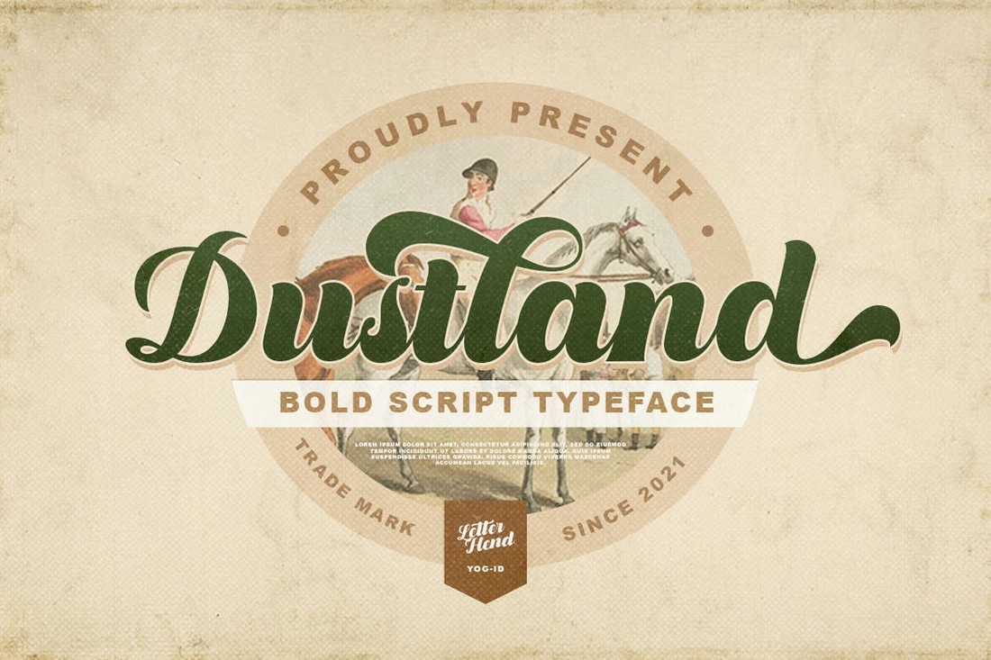 Dustland - Bold Baseball Script Typeface