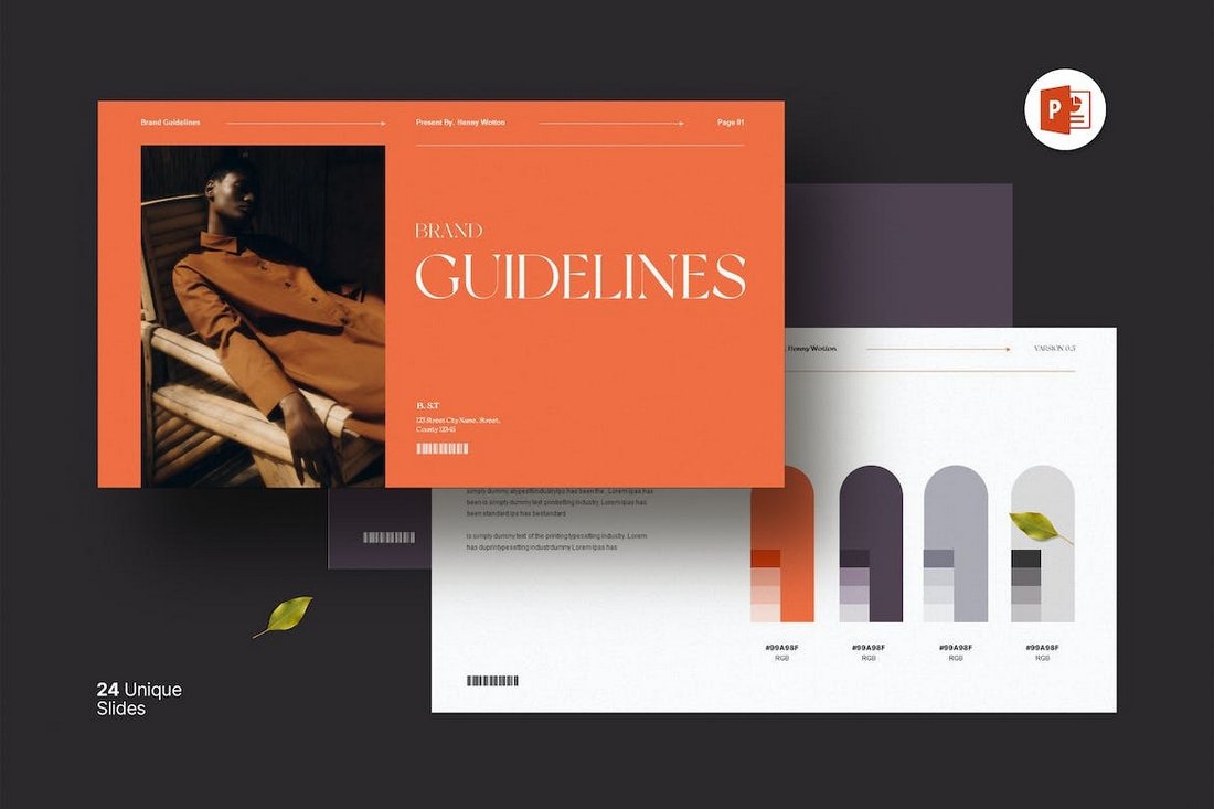 Elegant Brand Guideline PowerPoint Template