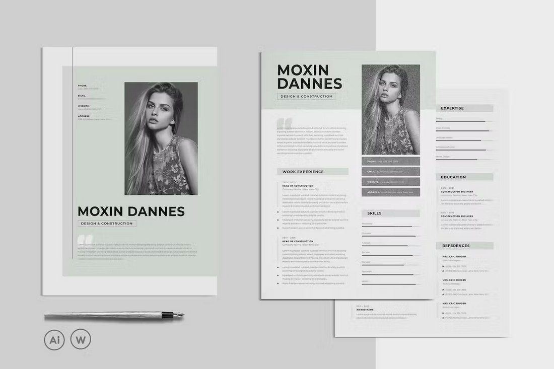 Elegant Resume Template for Designers