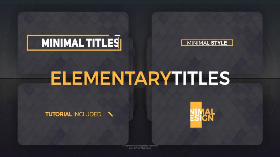 Elementary Titles After Effects Text Animations