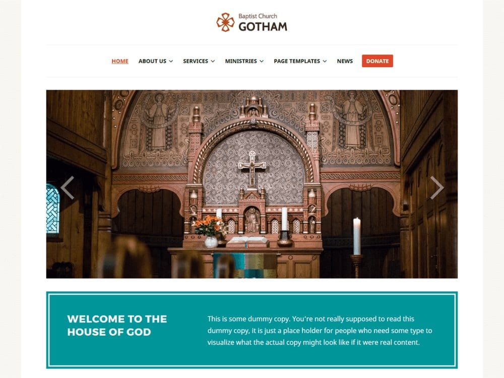 Endurance - Free Church WordPress Theme