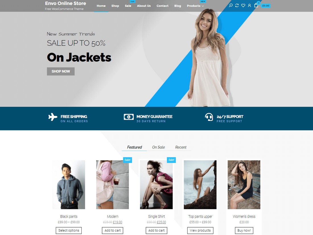 Envo Online Store - Free Minimalist WordPress Theme