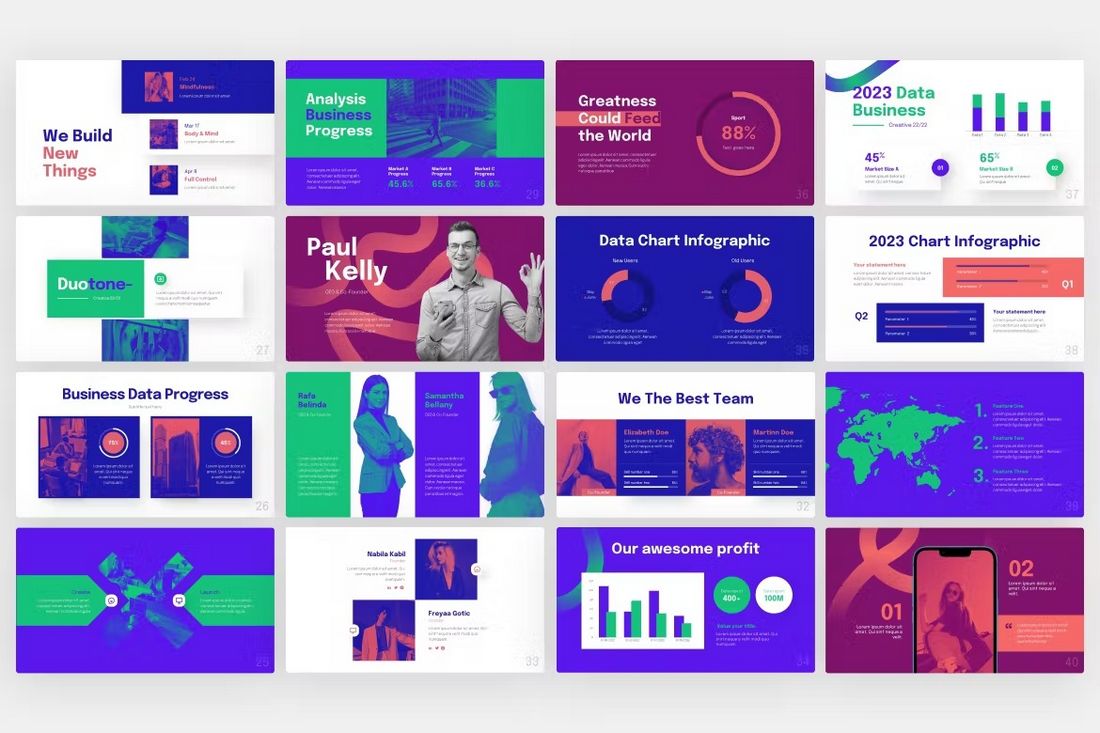 Essentials Duotone PowerPoint Template