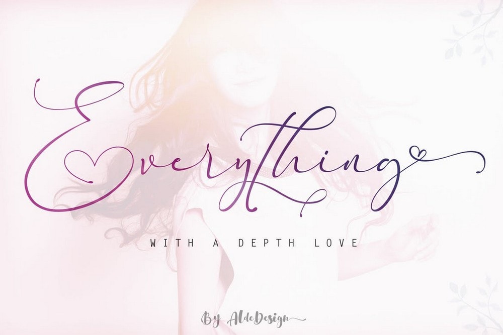 Everything - Calligraphy Wedding Font