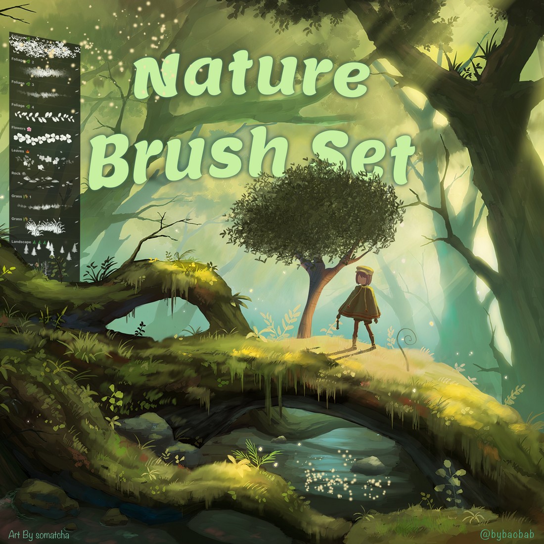 FREE Nature Brush Set for Procreate