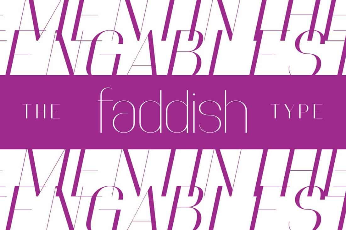 Faddish - Elegant Slim Font