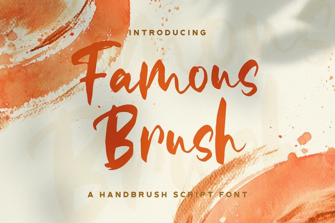 Famous Brush - Textured Brush Calligraphy Font