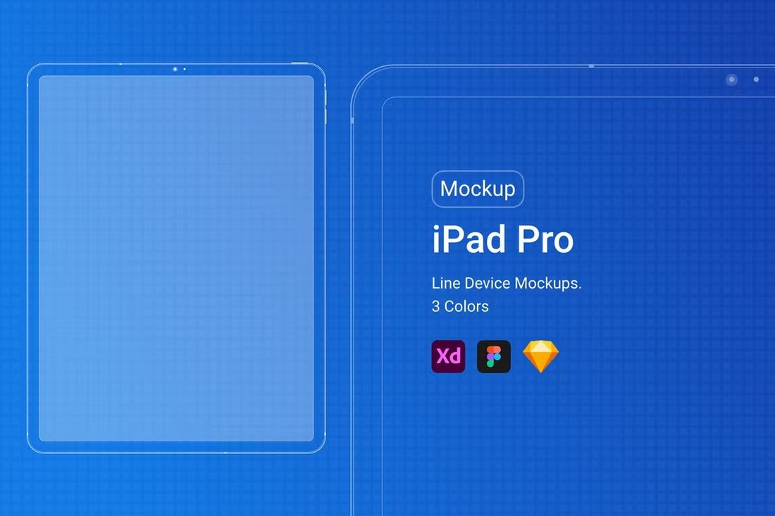 Figma iPad Line Mockup Templates