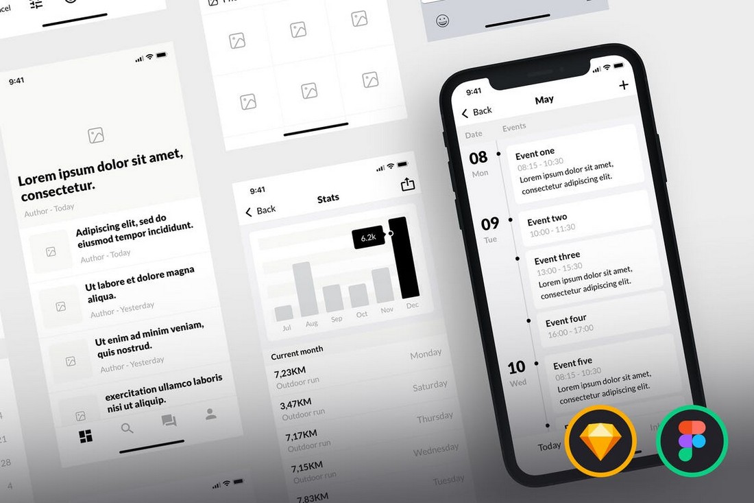 Figma iPhone iOS Wireframe UI Kit