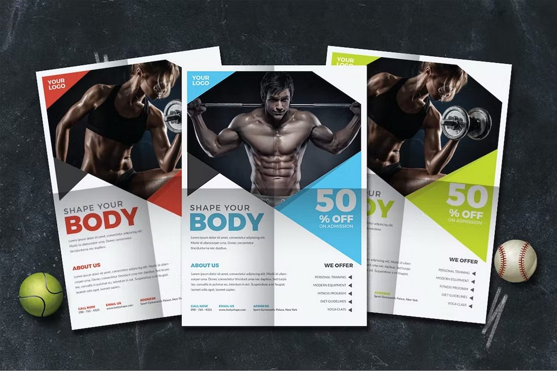 Fitness & Gym Business Flyer Template