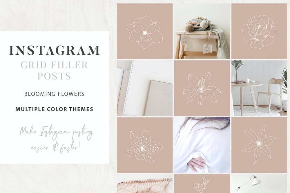 Floral - Instagram Grid Post Template