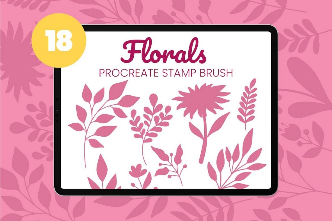 Florals Procreate Stamp Brushes