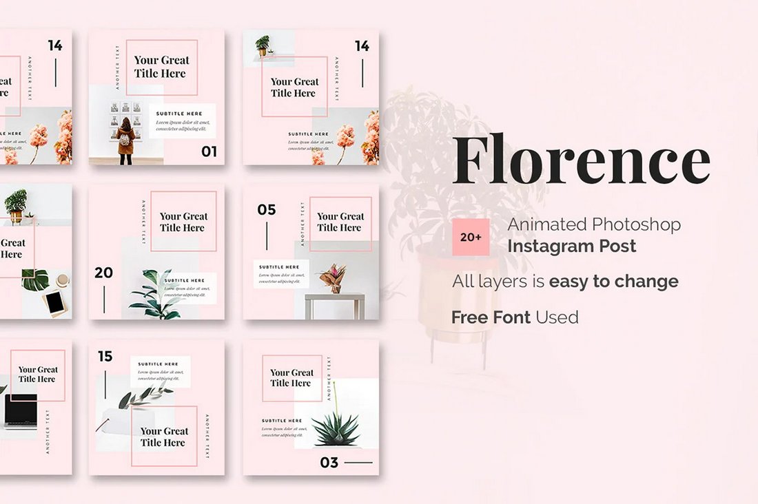 Florence - Free Instagram Post Templates