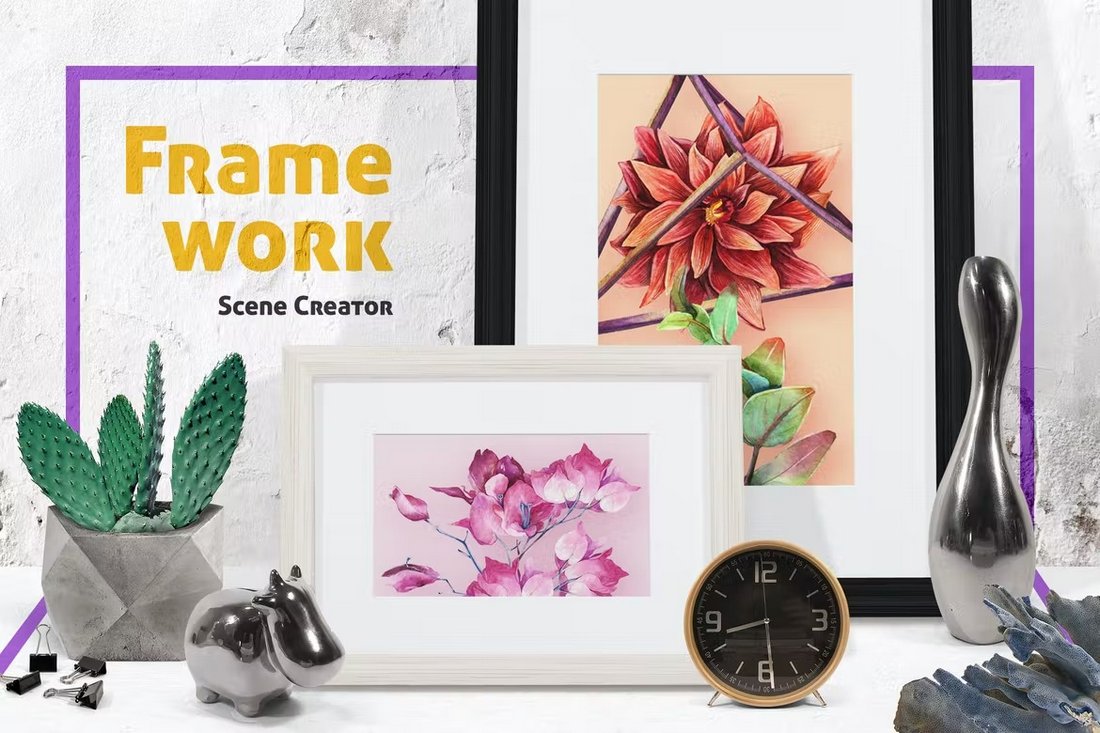 Frame Mockup Scene Creator for Photoshop