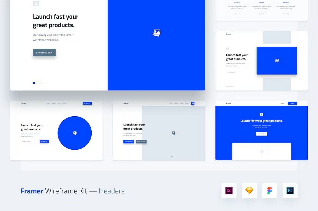 Framer - Figma Website Wireframe UI Kit