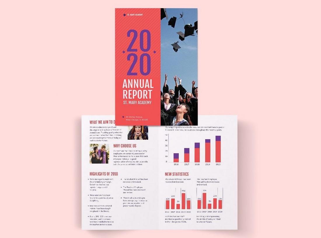 Free Annual Report BiFold Template